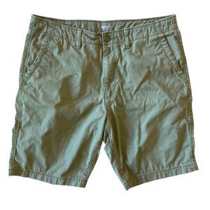 Men's OLD NAVY Casual Cotton Shorts Olive Green Size 36 Inseam 9 1/2"